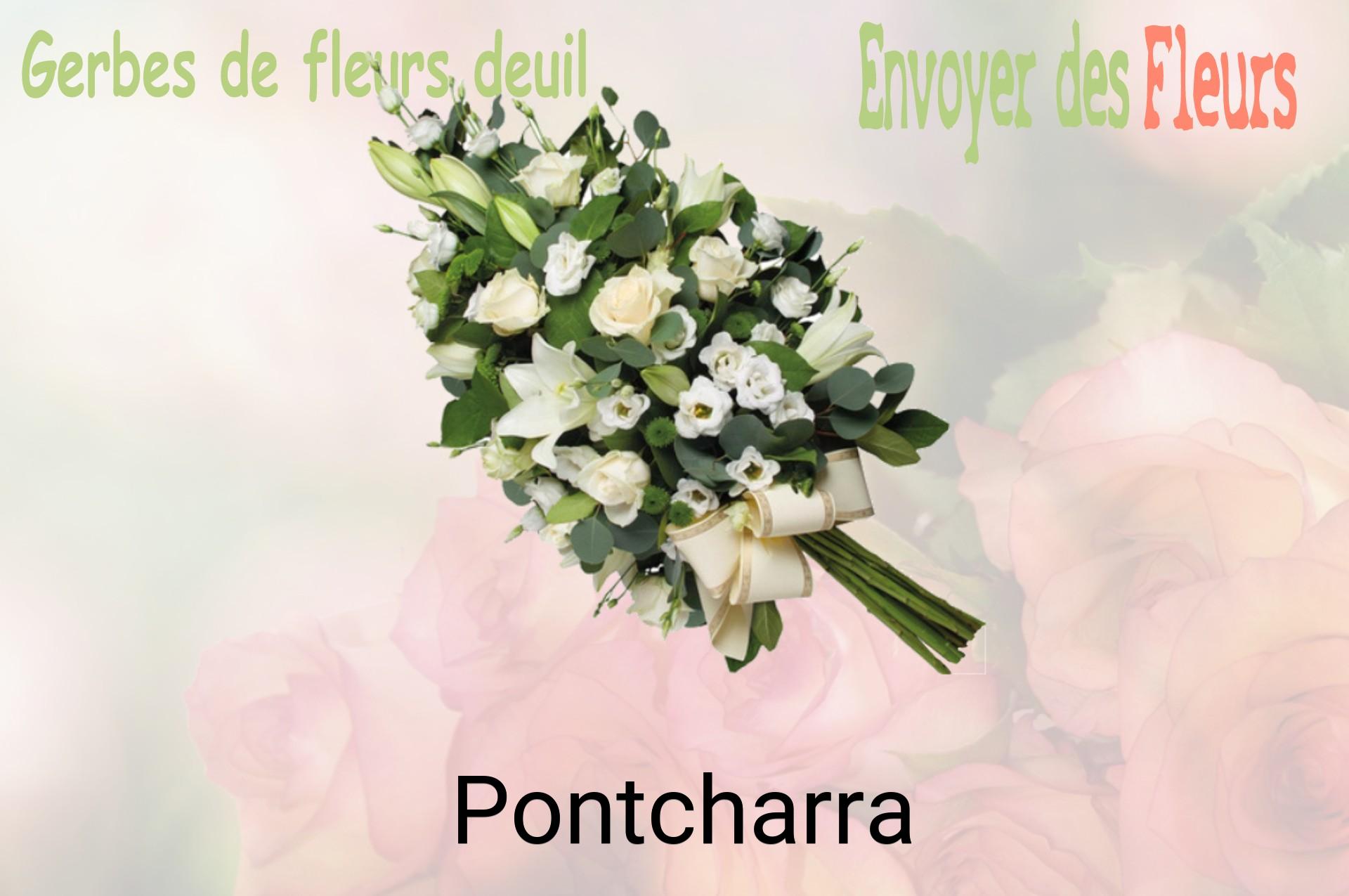 Gerbe de fleurs de deuil livrée à Pontcharra